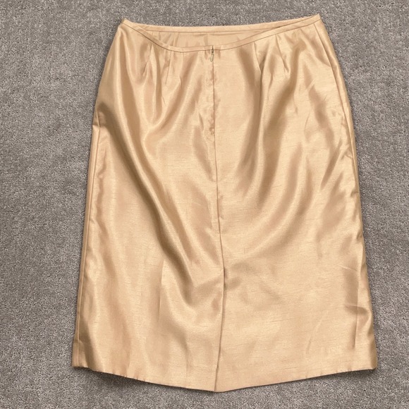 Jones Wear Skirt Suit Women 12 Gold Shimmer Button Party Formal Wedding‎ Church - Picture 15 of 16